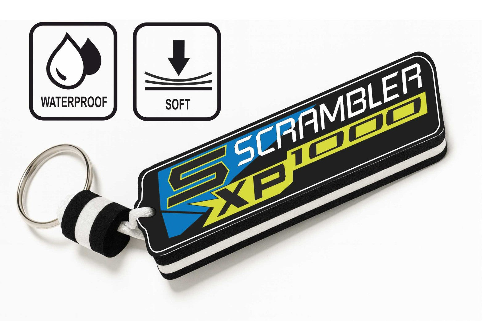 Floating Waterproof Keyring for Quad & ATV for POLARIS SCRAMBLER XP S 1000 – Buoyant Keychain for Off-Road Riding, Water & Mud