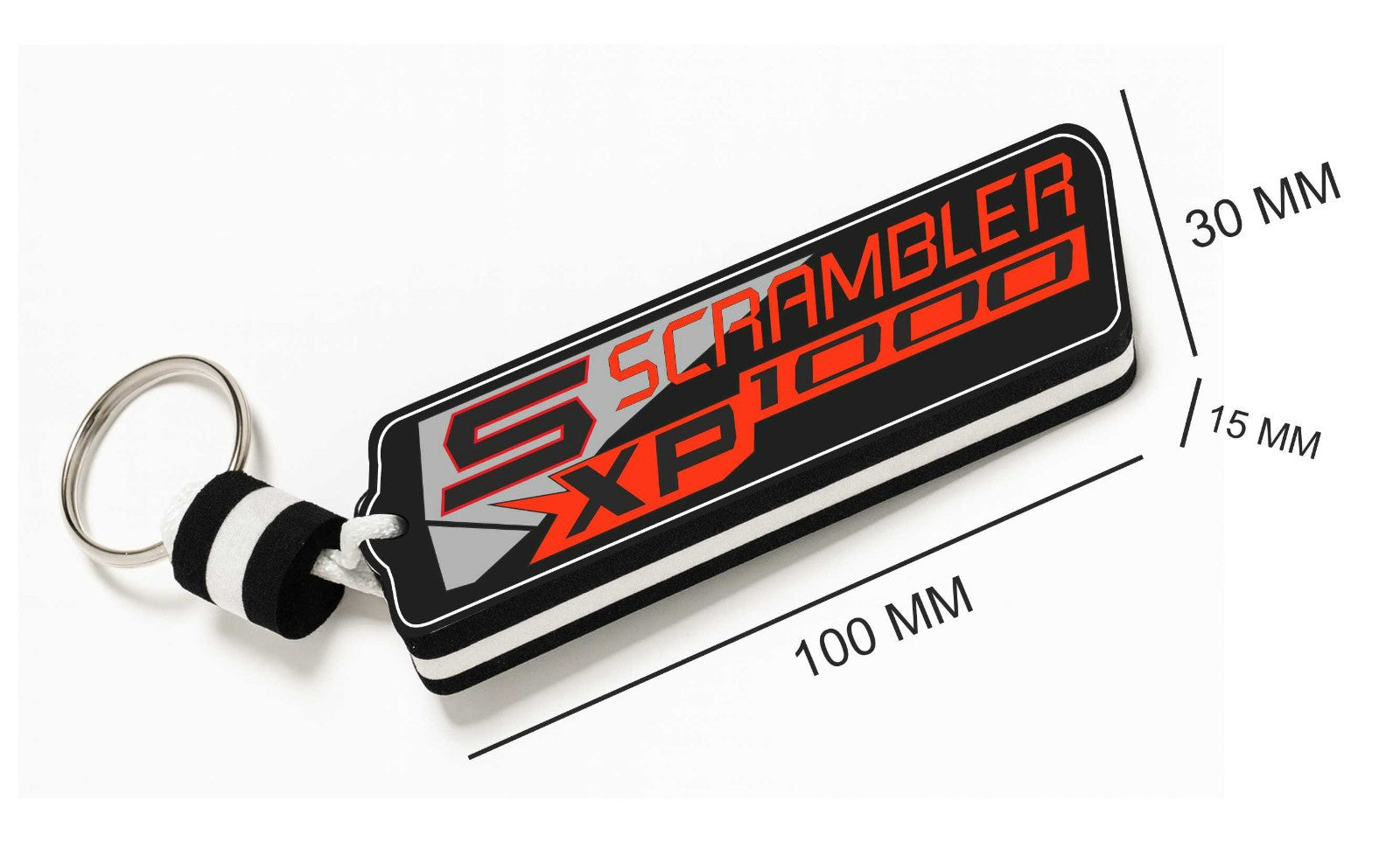 Floating Waterproof Keyring for Quad & ATV for POLARIS SCRAMBLER XP  – Buoyant Keychain for Off-Road Riding, Water & Mud